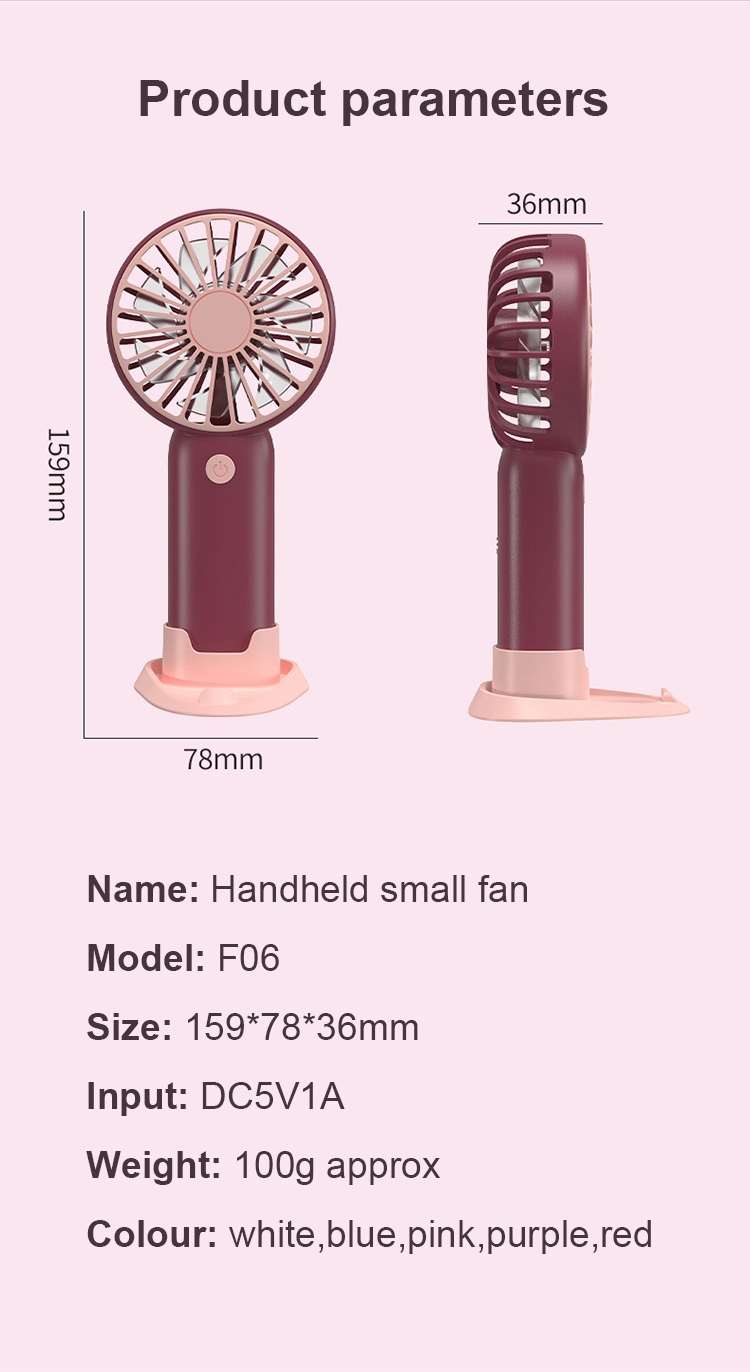 Packet Fan, Handheld Fan, F6 Mini Fan, Cooling Fan F6, Rechargeable Fan F6,Portable Fan